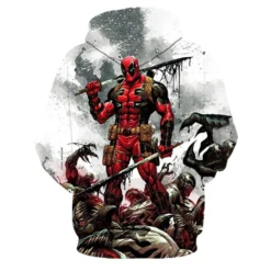 Costumescenter 3d Printing Mens Deadpool Pullover Hoodie