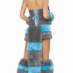 Costumescenter Womens Hooded Cheshire Cat Costume Blue