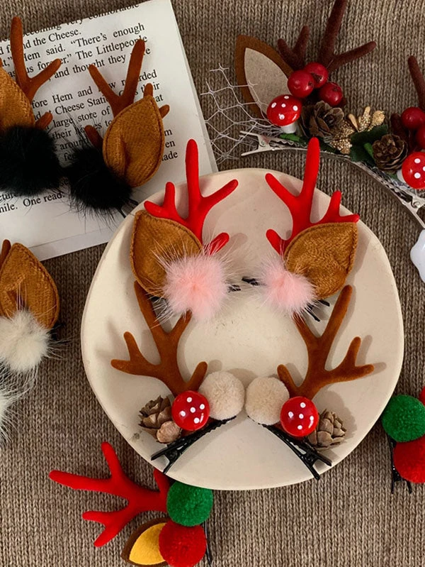 Costumescenter ACCESSORIES Christmas Cute Reindeer Decorative Hair Pins 9 Costumescenter ACCESSORIES Christmas Cute Reindeer Decorative Hair Pins
