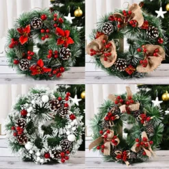 Costumescenter 12 Inches Christmas Wreath Pine Cones Holiday Decoration