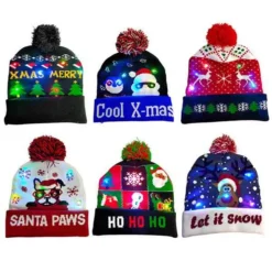 Costumescenter Light Up Knit Beanie Hat Christmas Hat