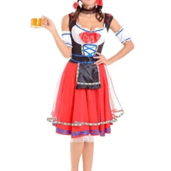 Costumescenter Halloween Oktoberfest Maid Costume Carnival Festival Beer Girl Red