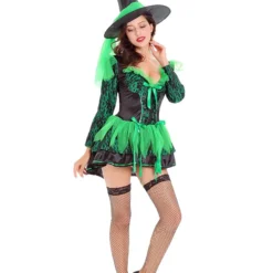 Costumescenter Womens Sexy Halloween Costume Witch Dress Green