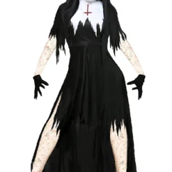 Costumescenter HALLOWEEN Dreadful Gothic Nun Costume For Women Black