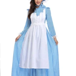 Costumescenter Adult Blue Village Maid Halloween Costume Family Matching Costumes Mommy & Me Costumes