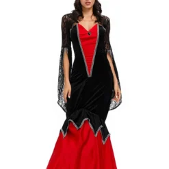 Costumescenter Women's Deluxe Vampire Costume Masquerade Halloween Costume
