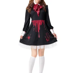 Costumescenter Family Costumes Womens Girls Creepy Doll Costumes For Family Halloween Cosplay