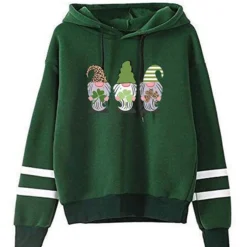 Cheap Costumescenter Store 24 Costumescenter OCCASIONS Gnome Print Hooded St Patricks Day Sweatshirt
