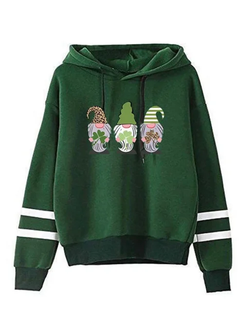 Costumescenter OCCASIONS Gnome Print Hooded St Patricks Day Sweatshirt 8 Costumescenter OCCASIONS Gnome Print Hooded St Patricks Day Sweatshirt