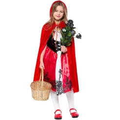 Costumescenter Little Red Riding Hood Costumes Sleeveless Dress Halloween Little Red Riding Hood Costume For Girls