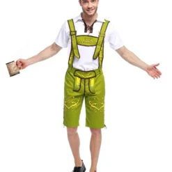 Costumescenter Oktoberfest Costumes Fancy Lederhosen Halloween Bavarian Beer Oktoberfest Men Costume Green