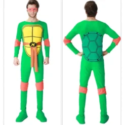 Costumescenter Elastic Teenage Mutant Ninja Turtles Halloween Costume For Men Orange MENS