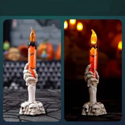 Costumescenter Skull Skeleton Halloween Candles LED Light Decor Prop Skeleton Costumes