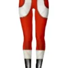 Costumescenter Womens Christmas Santa Leggings Red Christmas Bottoms