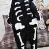 Costumescenter Black Cool Ladies Pajamas Halloween Skull Jumpsuit Costume