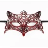 Costumescenter ACCESSORIES Sexy Wolf Lace Half Face Eyes Mask For Halloween Masquerade Party Red