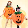 Costumescenter KIDS Adult Kid Pumpkin Halloween Costume Bag Hat Set